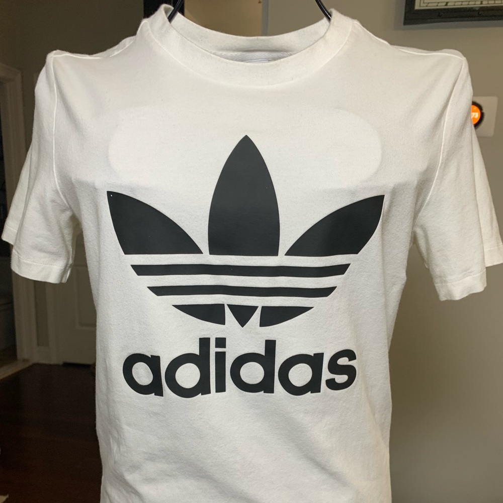 Adidas White Brand Logo Tee